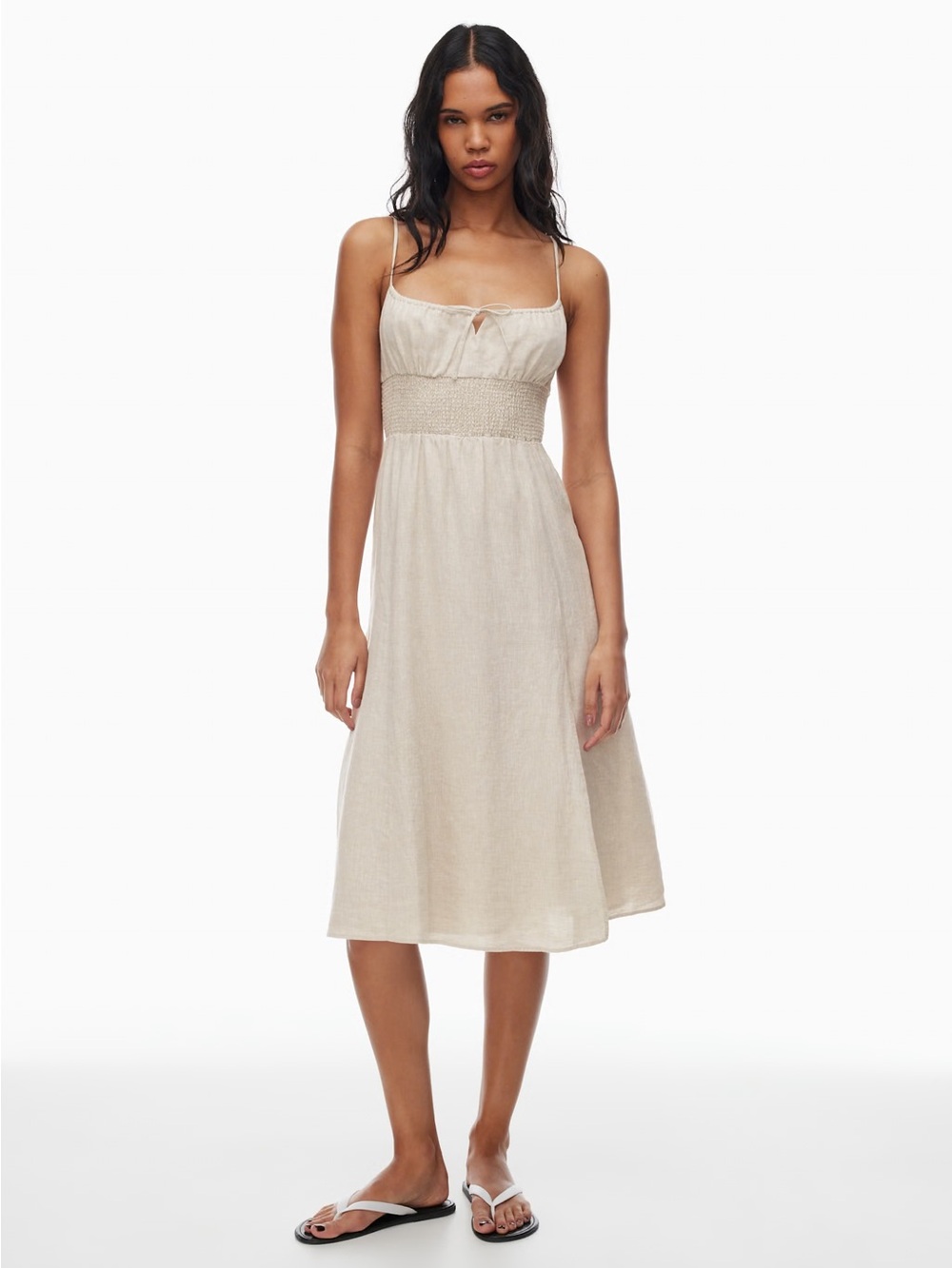 Aritzia Wilfred Genoa Linen Midi Dress-Size XL
